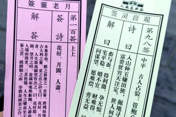 观世音菩萨灵签抽签