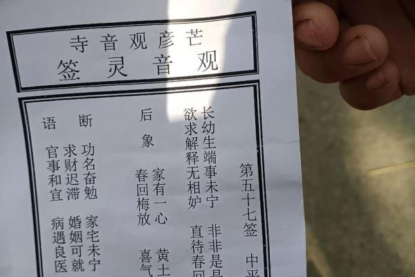 灵音观二十签