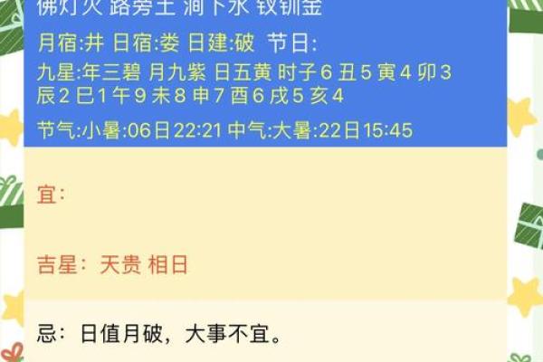 7月7号诸事宜忌老黄历！