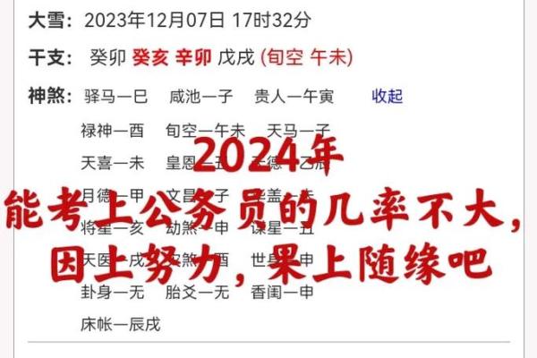 八字测算你能考上公务员吗