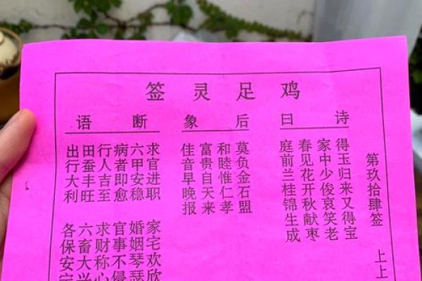 黄大仙签灵签96签